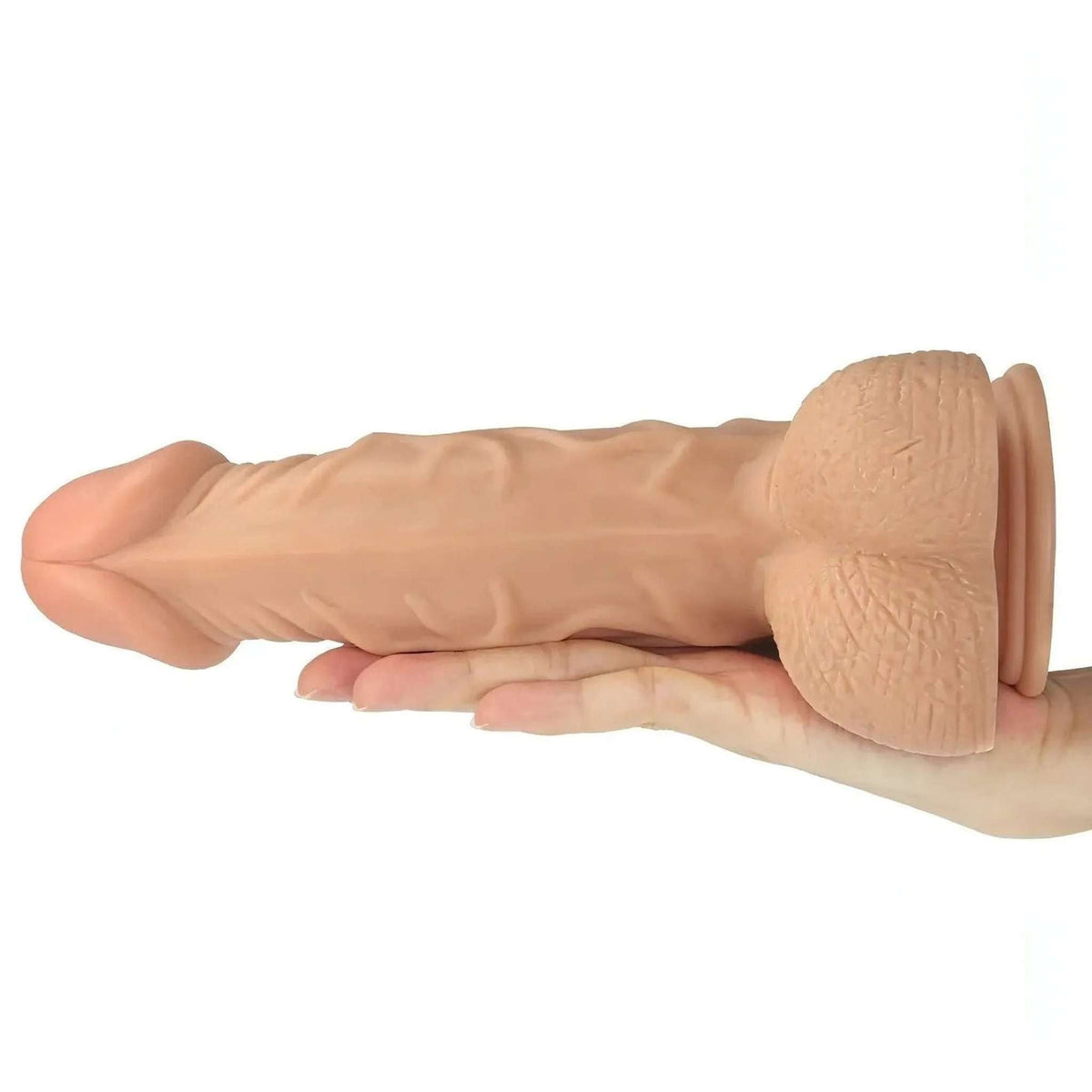 Fallo realisitico con testicoli e ventosa 9″ - Rosa Carne