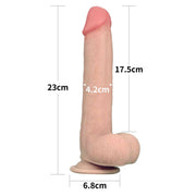 Fallo realistico con pelle scorrevole come un membro vero - 9', Rosa Carne