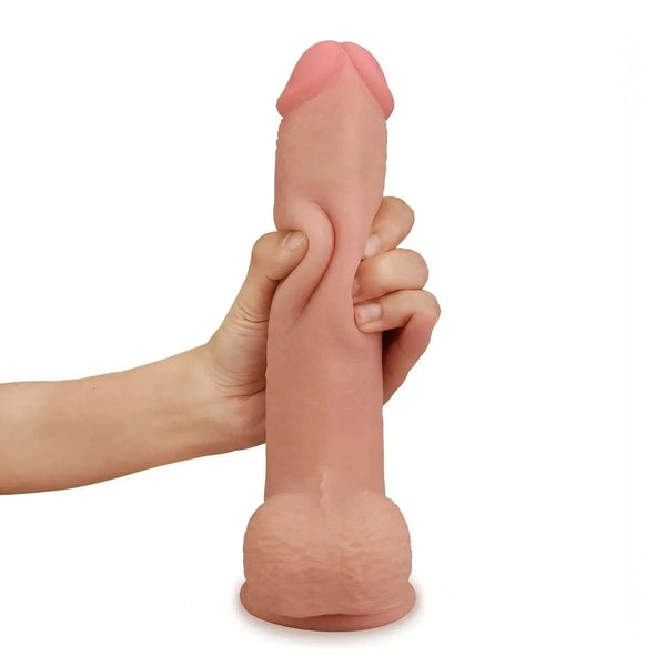 Fallo realistico con pelle scorrevole come un membro vero - 8.25 ″, Rosa Carne