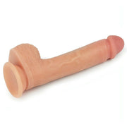 Vibratore anal silicone morbido con base piatta anello fissaggio e dettagli anatomici