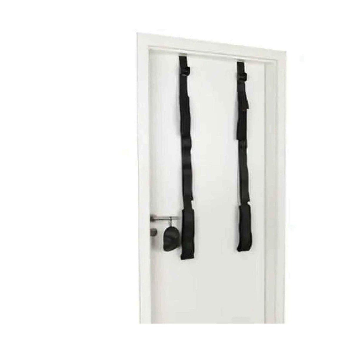 Fantasy Door Swing installata su porta bianca con sistema a tensione nero