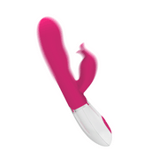 Vibratore rabbit rosa dinamico con boccuccia clitoridea e effetto movimento