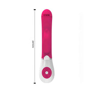 Vibratore rabbit rosa acceso Pretty Love Felix con base trasparente e pannello controllo