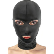 Fetish Tentation Cappuccio nero open mouth and eyes