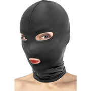 Fetish Tentation Cappuccio nero open mouth and eyes