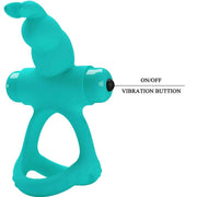 Pulsante accensione vibrazioni anello vibrante Figgy verde acqua laterale
