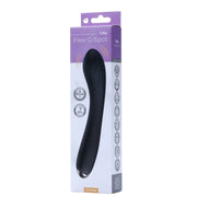Scatola Vibe Flexi G-Spot nera con finestre trasparenti e icone vibrazione 7 modalità