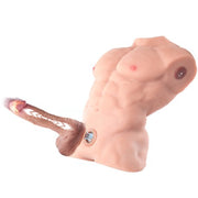 Torso interattivo GoReal colore carne con muscoli definiti e pulsante di controllo