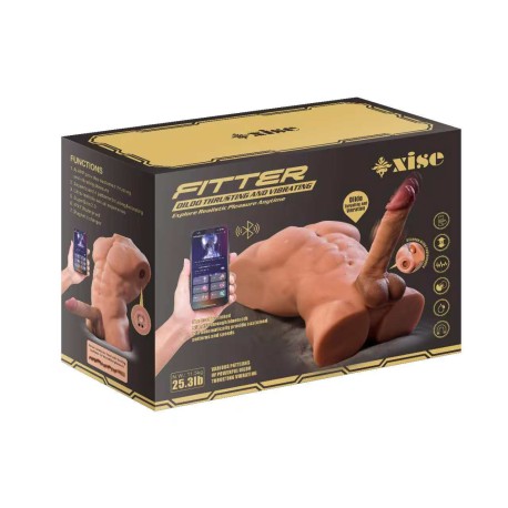 Confezione Gold Thrusting Flitter Torso con app Bluetooth e funzioni vibrazione