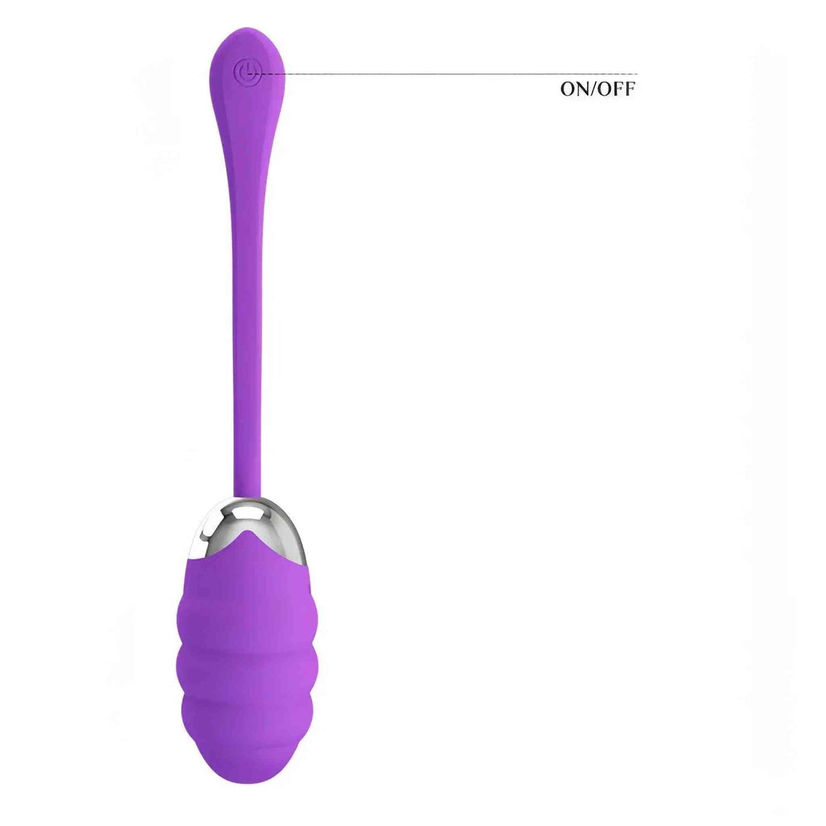Pulsante accensione spento ovulo vibrante wireless viola Pretty Love
