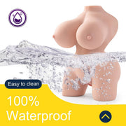 Torso masturbatore Waterproof Frieda facile pulizia 100% resistente all'acqua