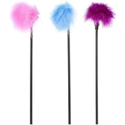 Set di 3 piumini da gioco rosa azzurro viola con manico nero