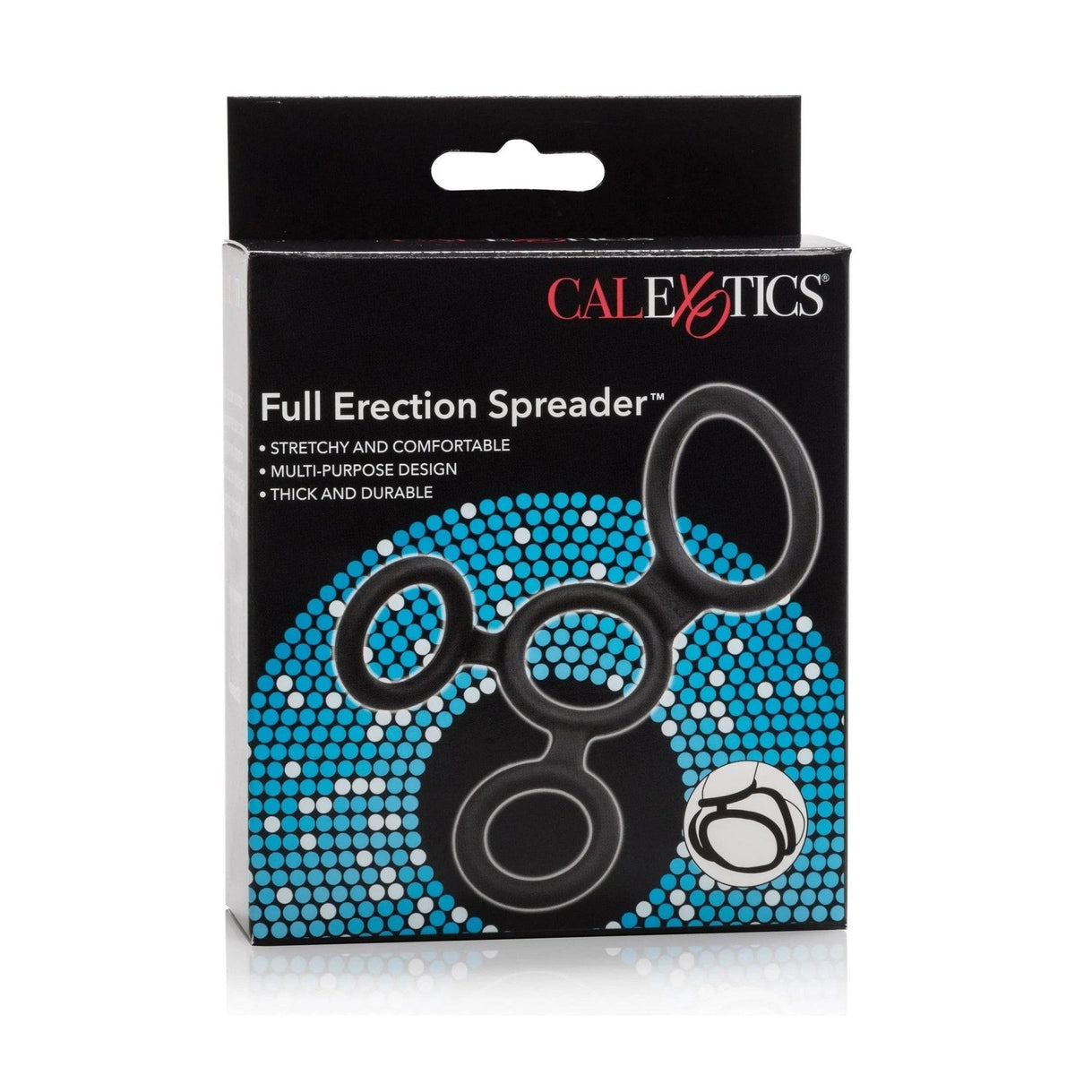 Confezione nera Calexotics Full Erection Spreader anello in silicone nero