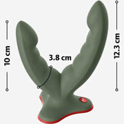 Misure dildo Fun Factory Ryde verde oliva: 10-12,3 cm lunghezza e 3,8 cm diametro