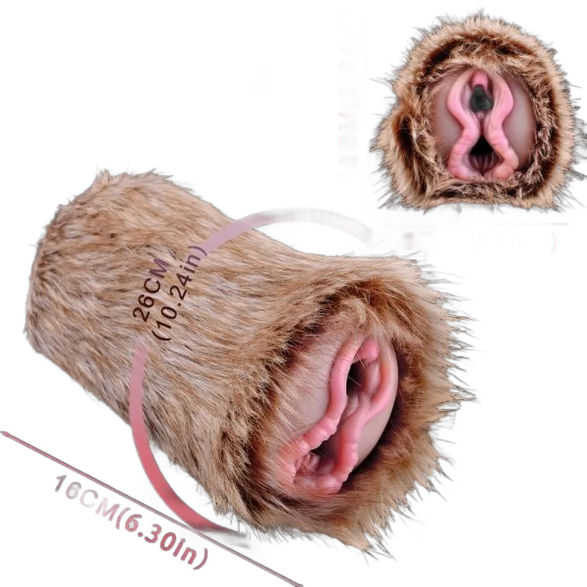 Furry Pussy Vaginal toy, Animal Design Male Masturbators