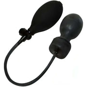 Gag gonfiabile in lattice nero con pompa manuale per BDSM