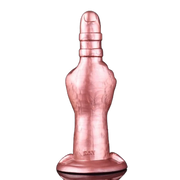 Dildo dito indice rosa metallico silicone lucido marchio inciso SXXY base piatta