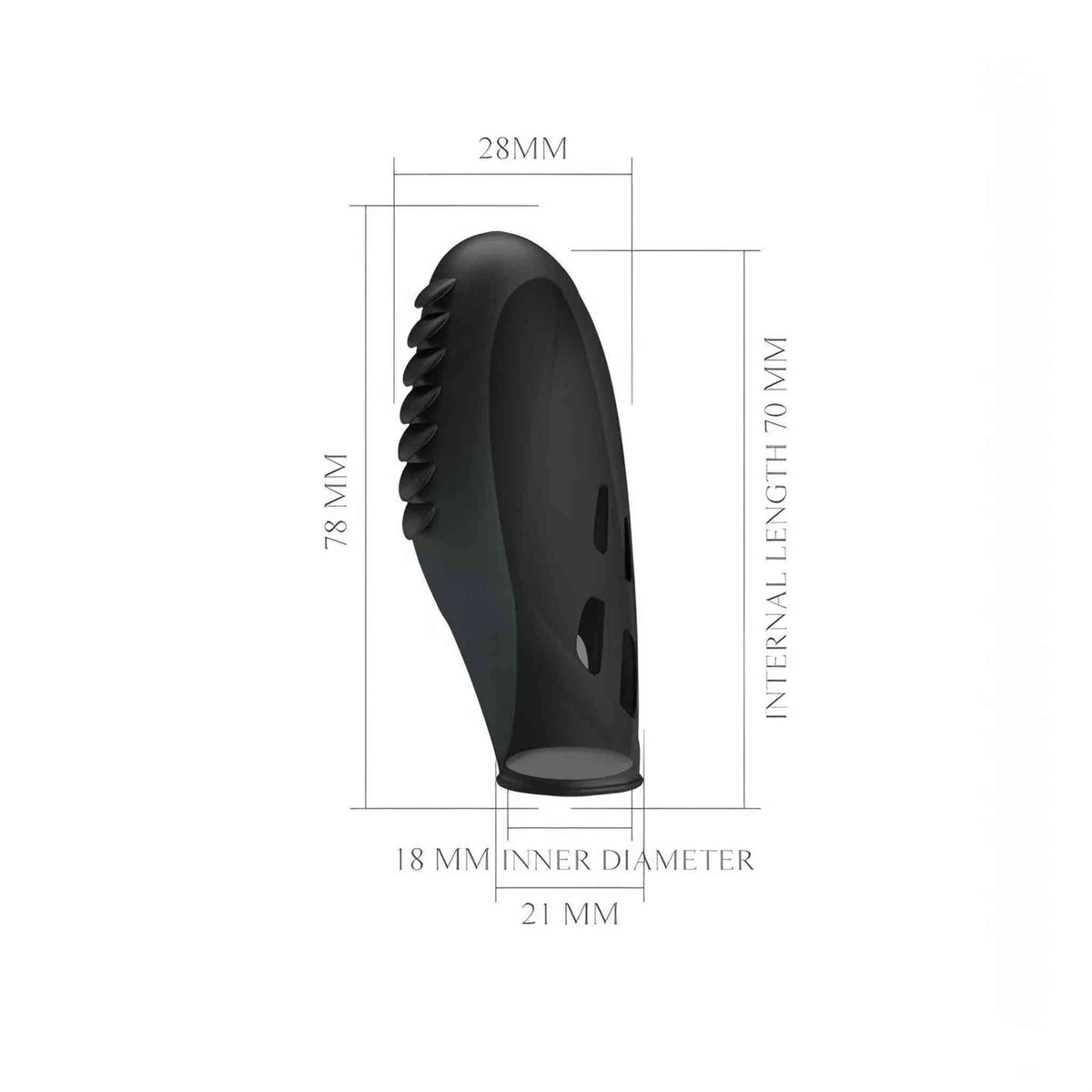 Gilo Vibratore da dita con rilievi stimolanti Ø 1.8 cm