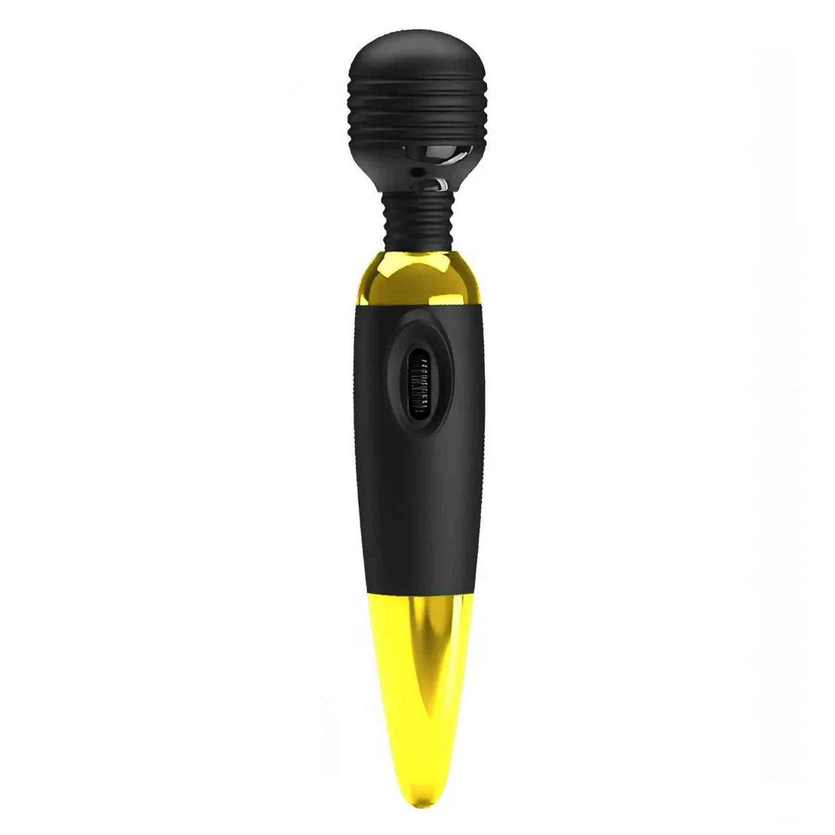 Gold Power Wand vibratore nero oro vista frontale