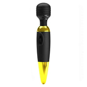 Vibratore Gold Power Wand nero oro verticale pulsante