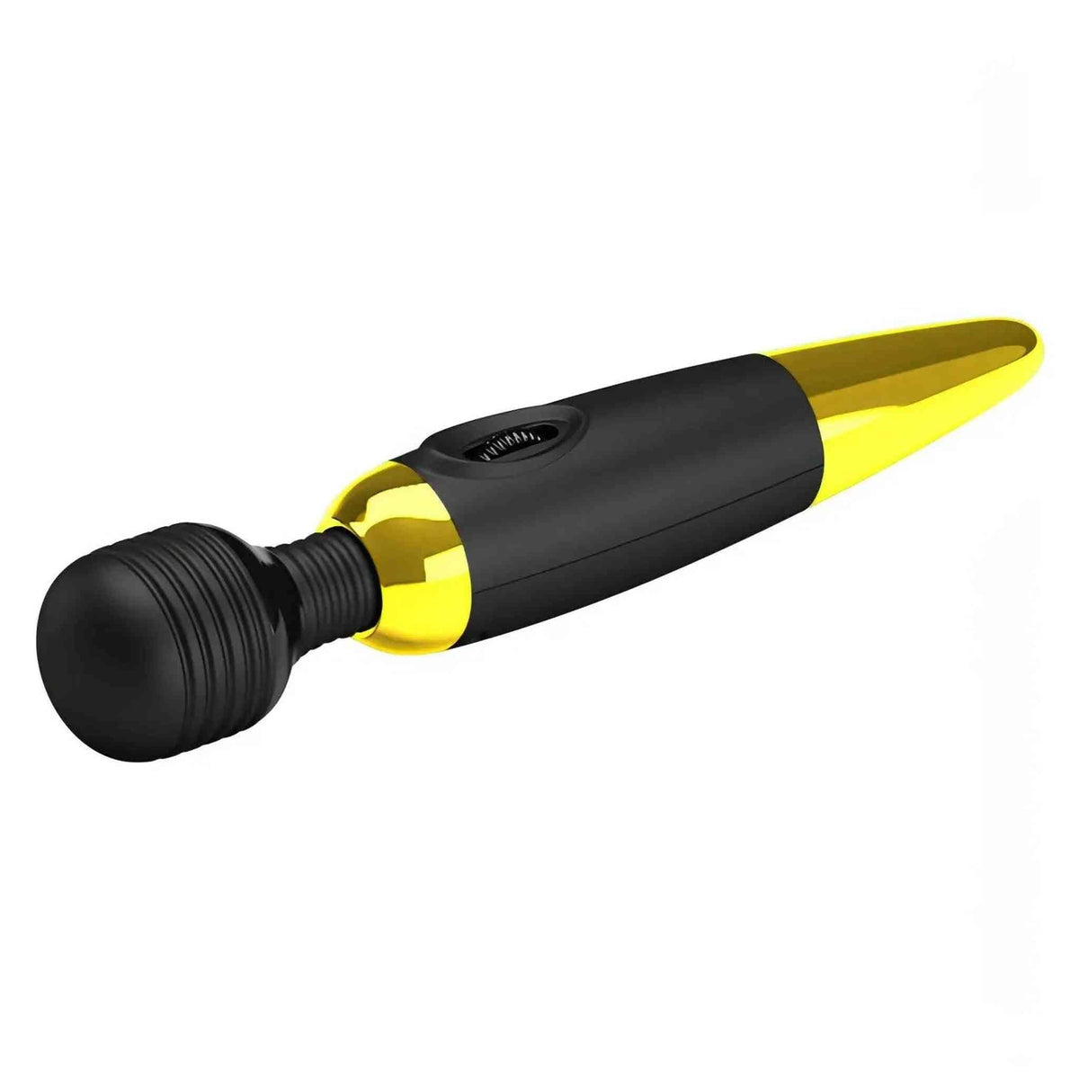 Vibratore Gold Power Wand nero oro diagonale