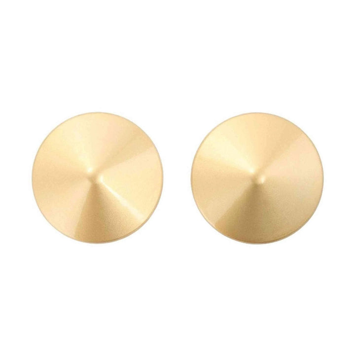 Set due copricapezzoli solidi in metallo dorato simmetrici