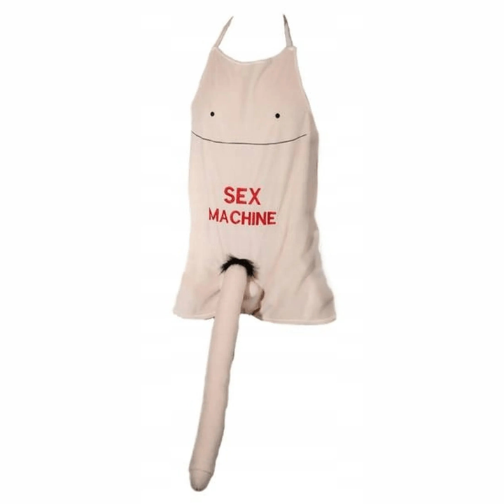 Grembiule con pene lungo in peluche