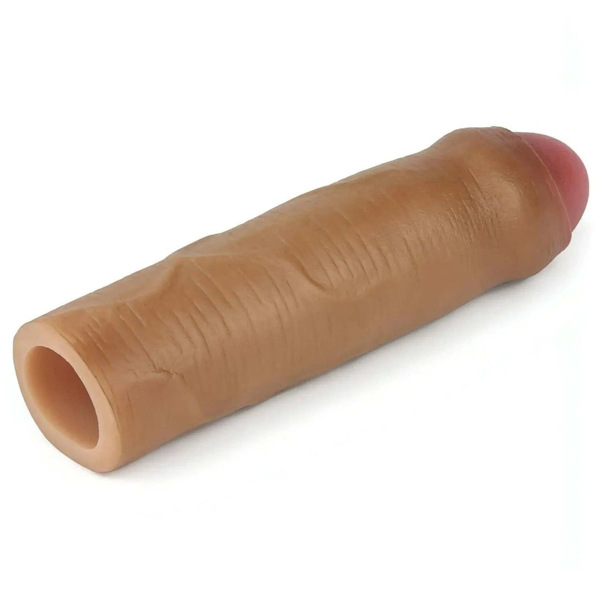 Guaina estensione pene silicone canale interno circolare flessibile