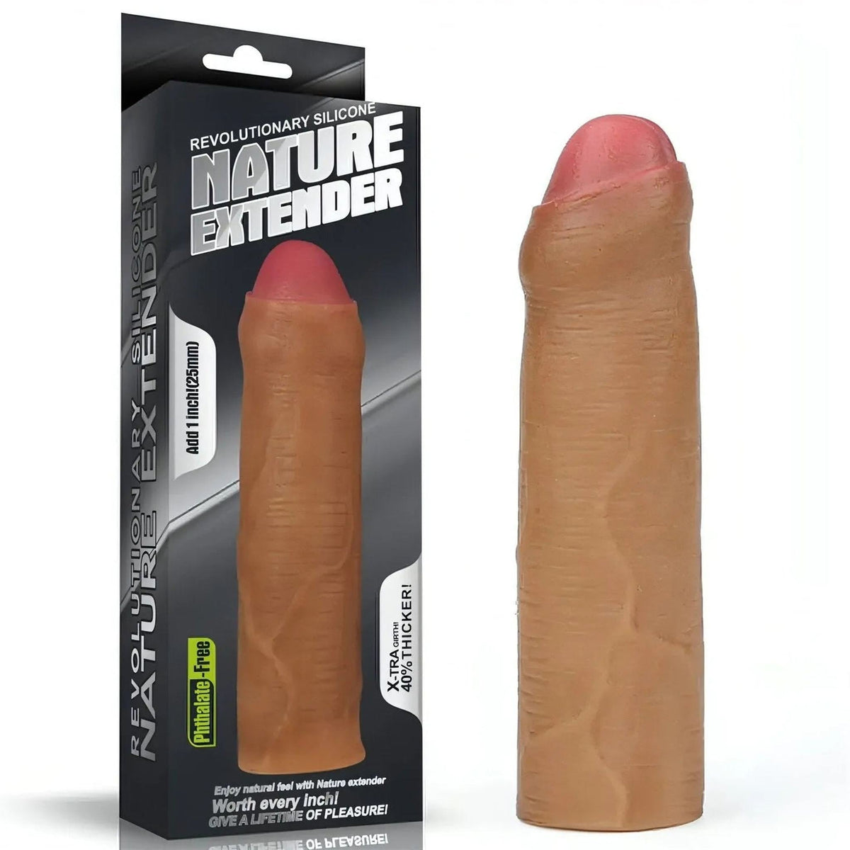 Prolunga pene silicone naturale confezione Phthalate-Free