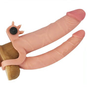 Guaina fallica biforcuta dimensioni 18 cm con texture vene anatomica