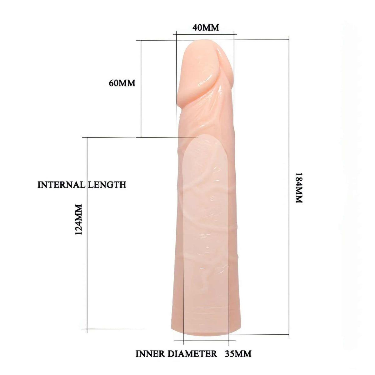 Guaina Realistica 18.4 cm Ø 4 cm