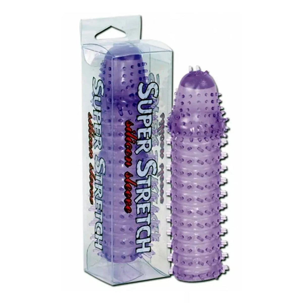Guaina fallica in silicone con rilievi e nervature stimolanti