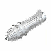 Guaina trasparente orizzontale con stimolatore integrato e texture a punte
