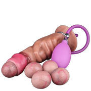 Hand-pump egg-laying dildo for women masturbator