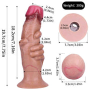 Hand-pump egg-laying dildo for women masturbator