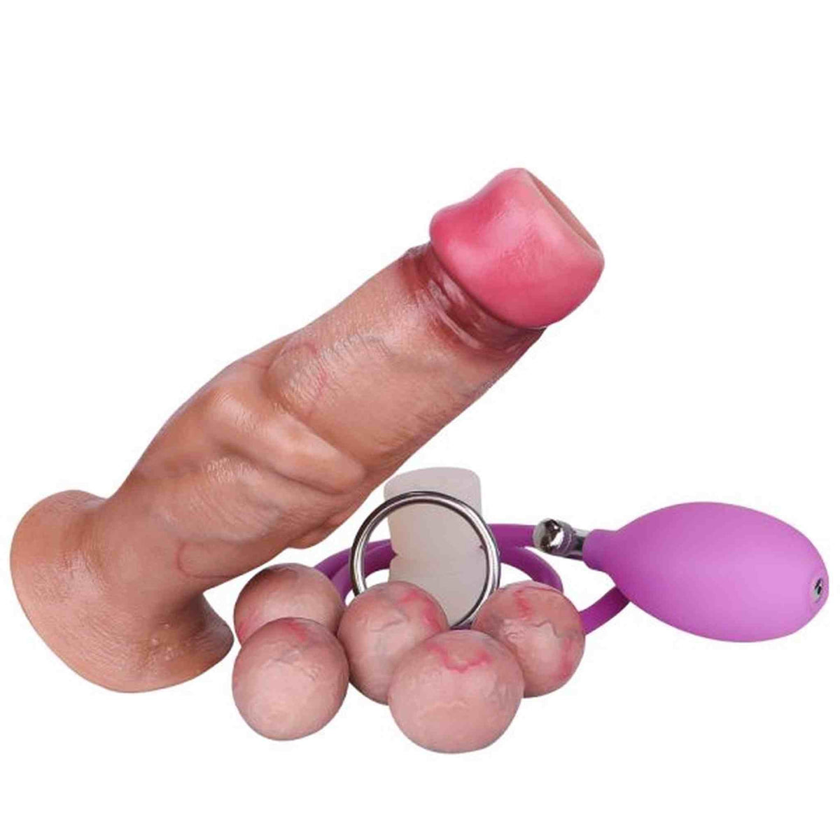 Hand-pump egg-laying dildo for women masturbator