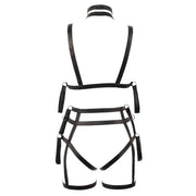Harness bondage nero manichino con struttura Y e finitura lucida