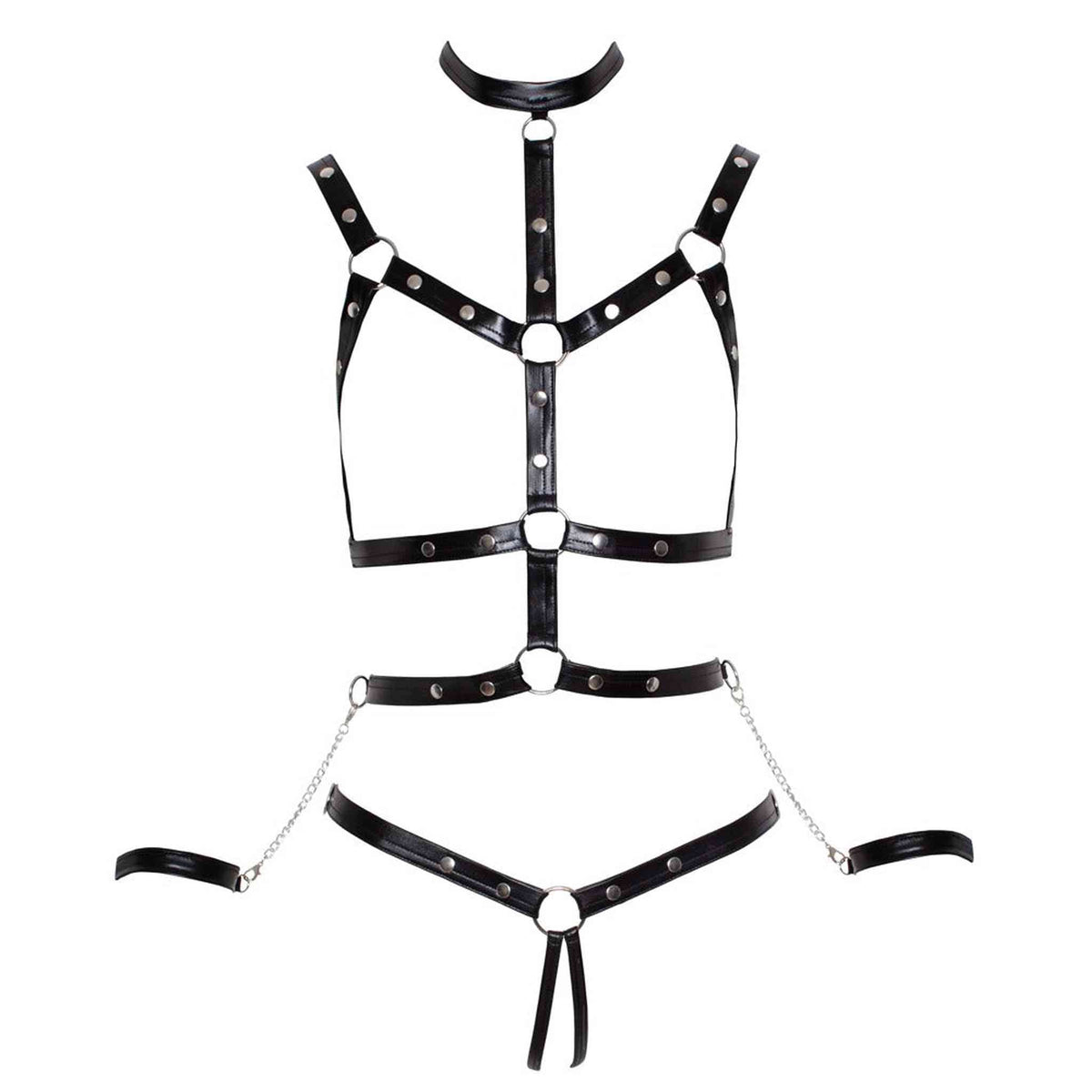 Harness con manette e collare