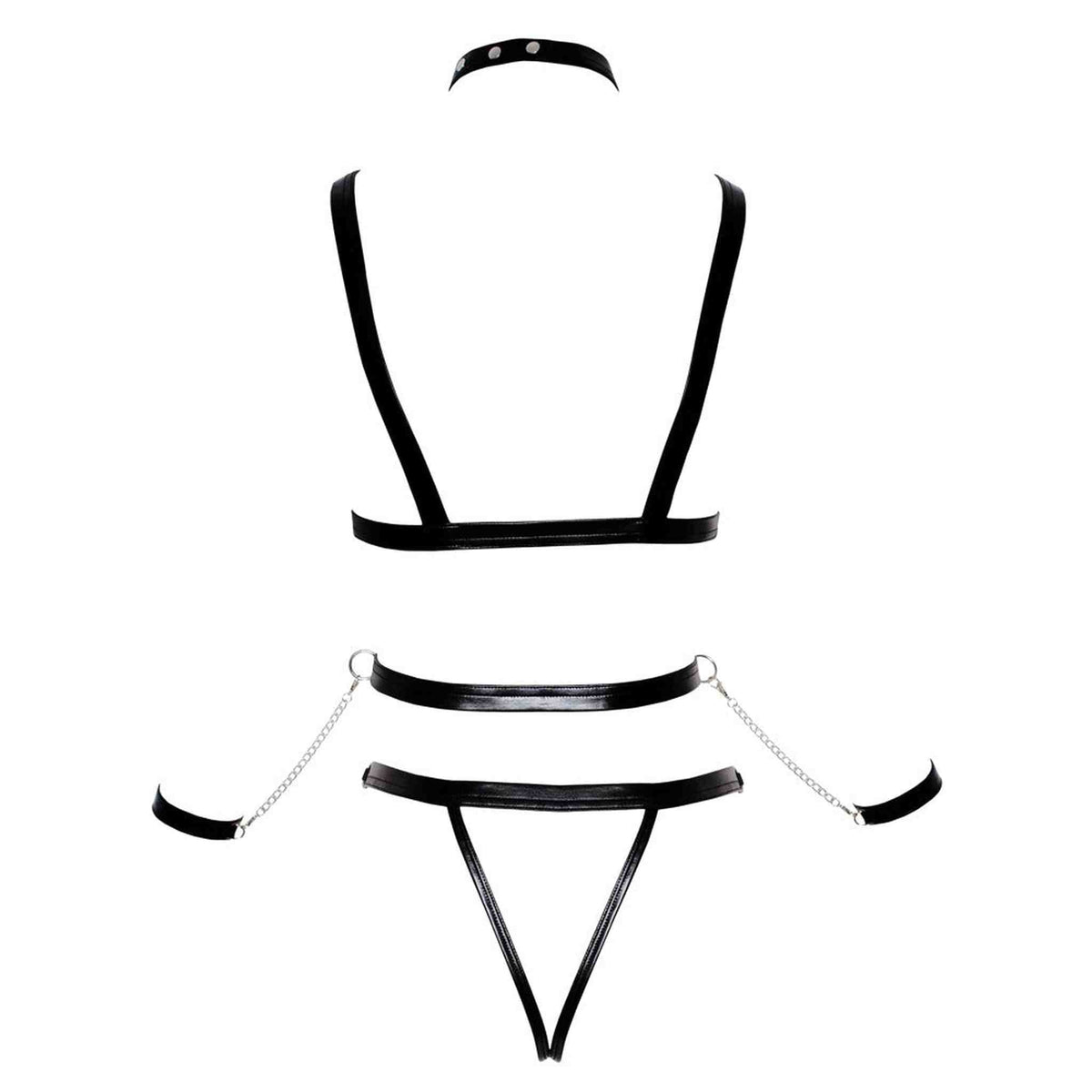 Harness con manette e collare