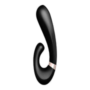 Vibratore Heat Wave nero Satisfyer con forma a S e finitura opaca