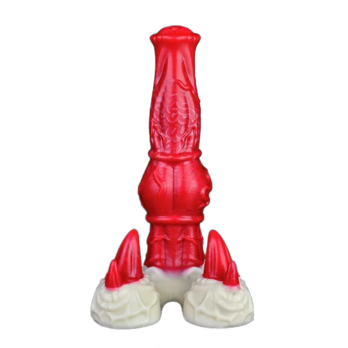 Dildo mostro silicone rosso dettagli scolpiti muscoli vene