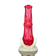 Dildo Hellfire Vicky silicone rosso brillante vista frontale