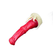Dildo Hellfire Vicky silicone rosso artigli base zampa