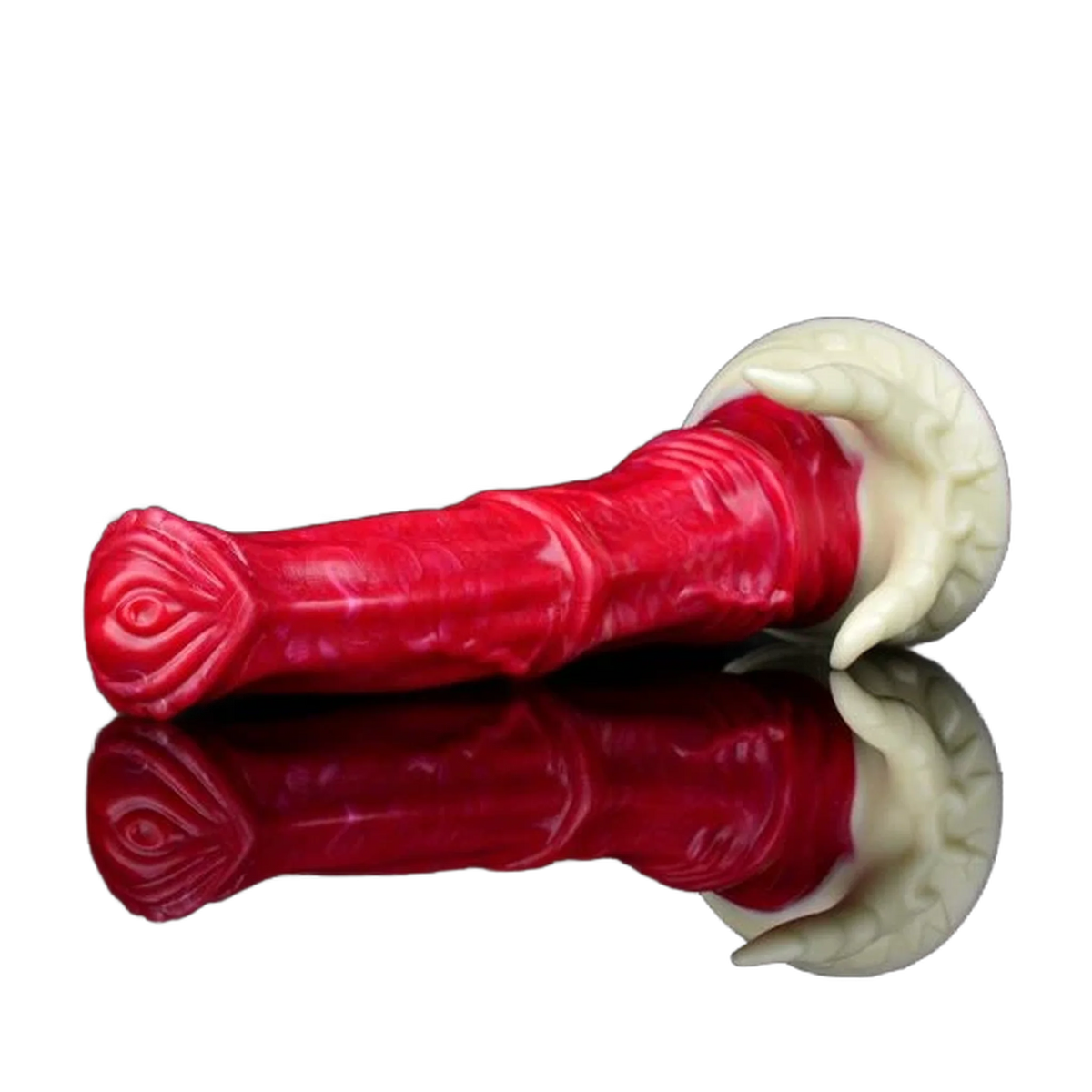Dildo Hellfire Vicky silicone rosso occhio riflessivo