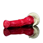 Dildo Hellfire Vicky silicone rosso occhio riflessivo