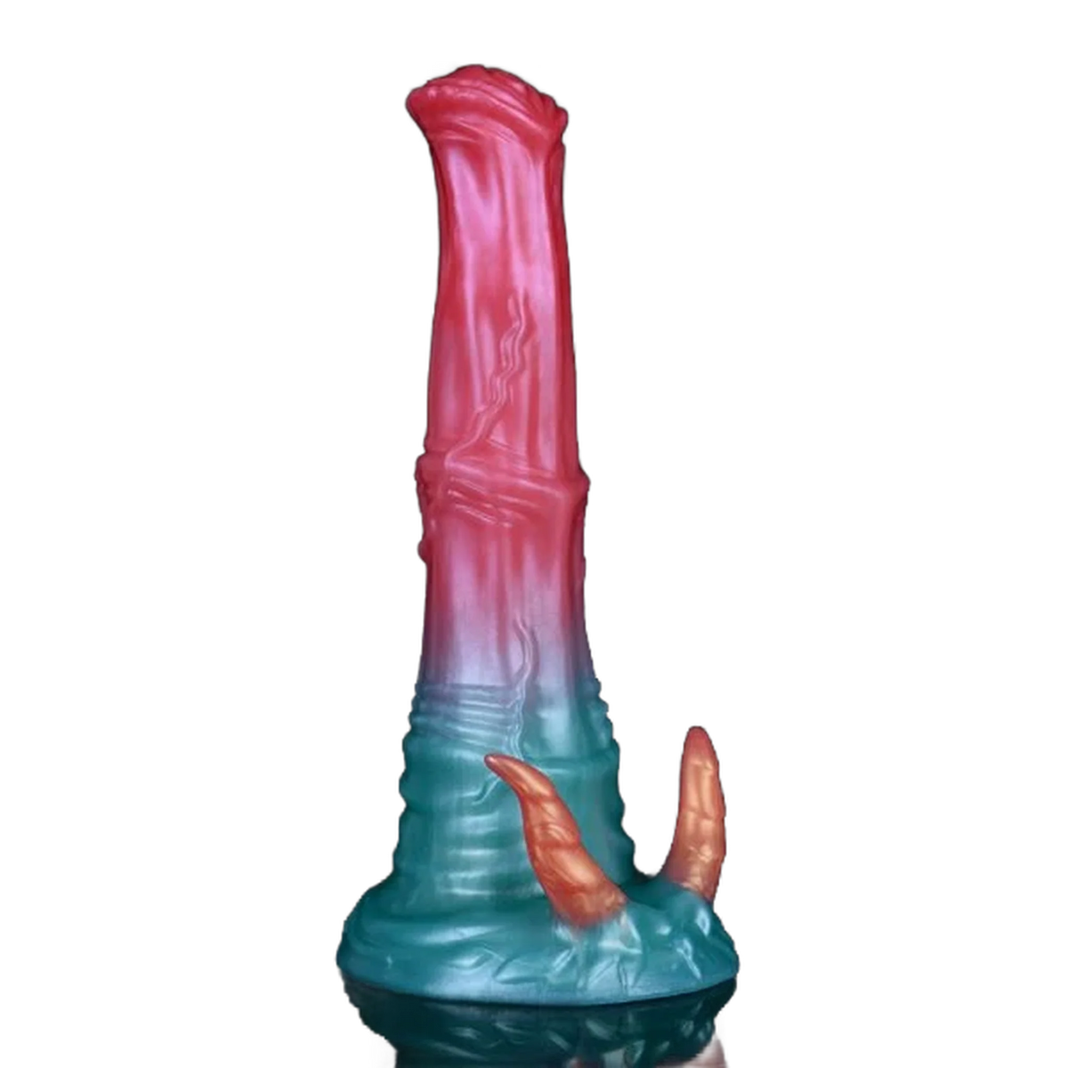 Dildo Hellfire Vicky silicone rosa-blu gradiente corna