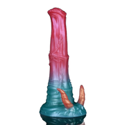 Dildo Hellfire Vicky silicone rosa-blu gradiente corna