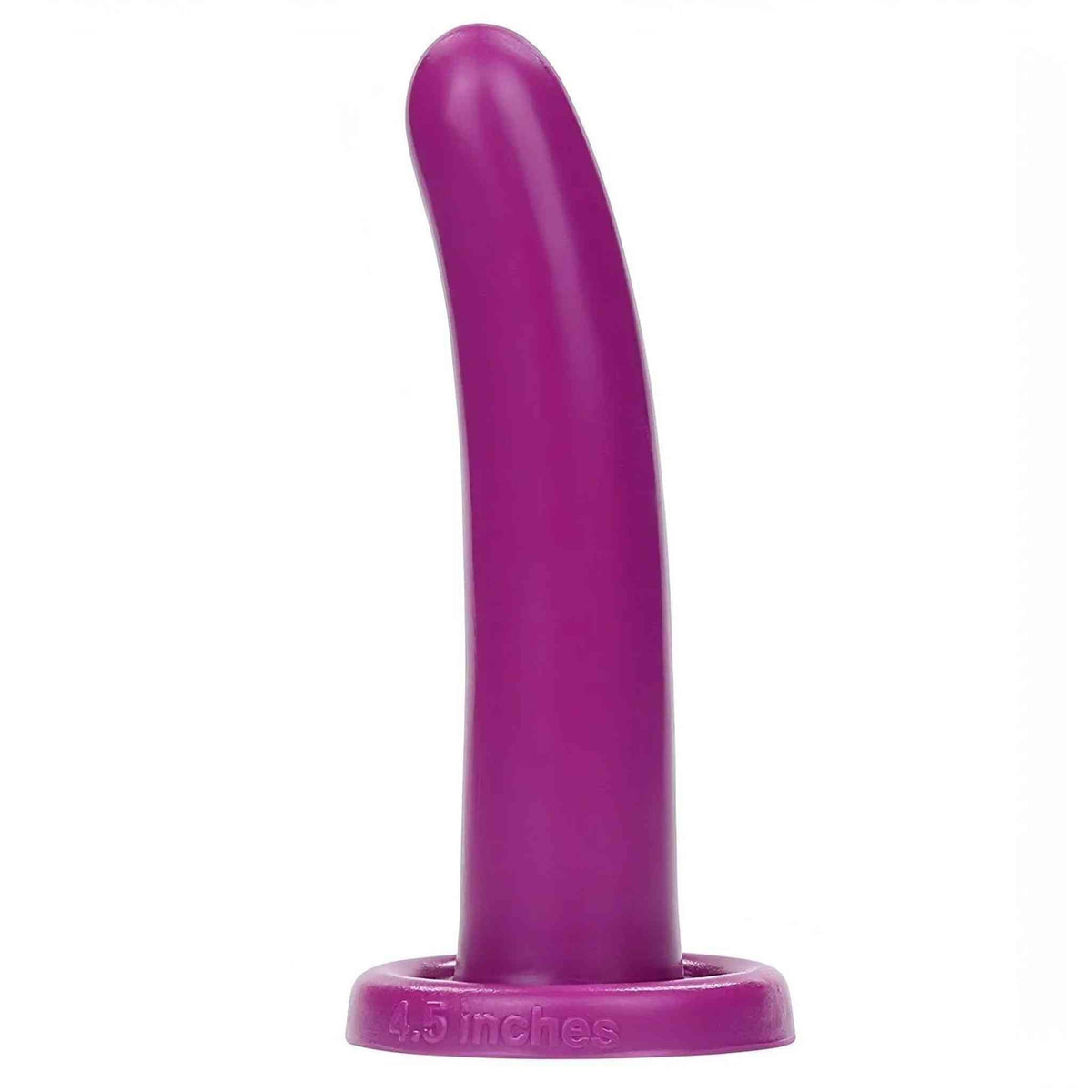 Mini dildo viola scuro in silicone ergonomico con ventosa, lunghezza 4.5 pollici