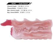 Sezione interna canale singolo masturbatore Banshee drago silicone rosa texture ondulata