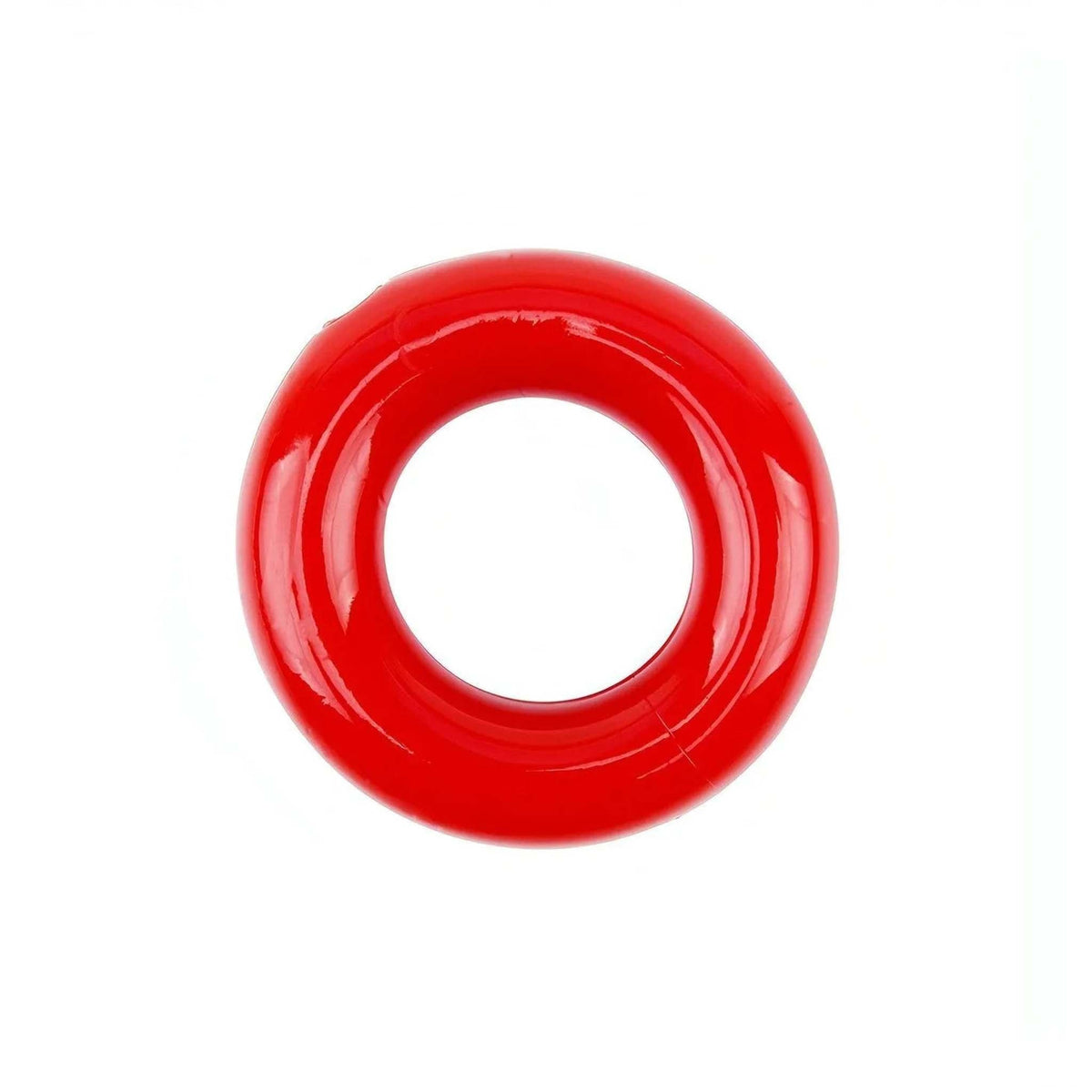 Anello cockring rosso singolo in TPE morbido con struttura uniforme